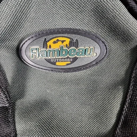 Flambeau Outdoors Black And‎ Red Large Backpack Bag Multi Pockets - Picture 4 of 7